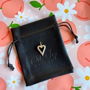 Gold Heart Pendant Necklace Charm - Women Jewelry